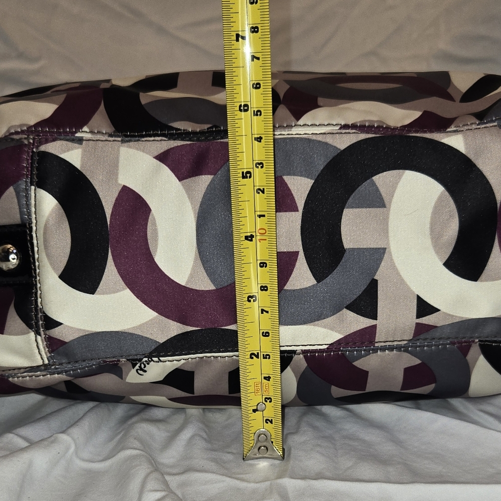 Coach Maggie Black and Purple  Shoulder Bag - Picture 4 of 14